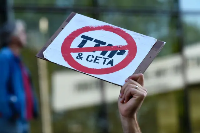 TTIP protestor