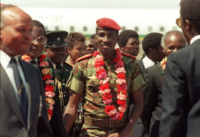 The slain leader of Burkina Faso Thomas Sankara