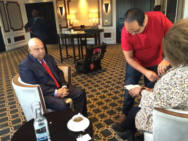 Pravin Gordhan with Audrey Brown