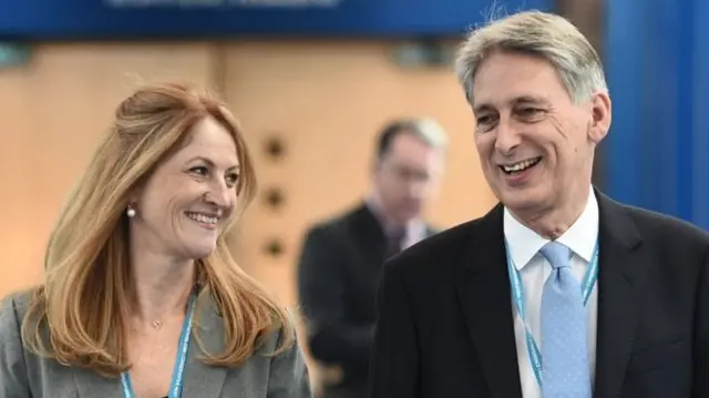 Philip Hammond was accompanied by his wife Susan ahead of Monday's conference speech