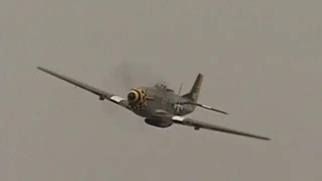 The P-51 Mustang in flight