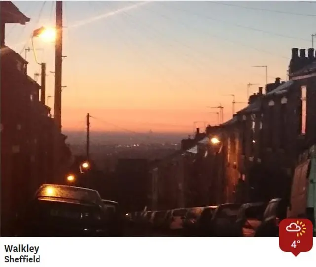 A street in Walkley during sunrise.