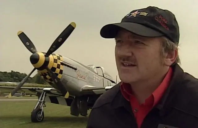 Maurice Hammond, standing in front of the Mustang, nicknamed Janie