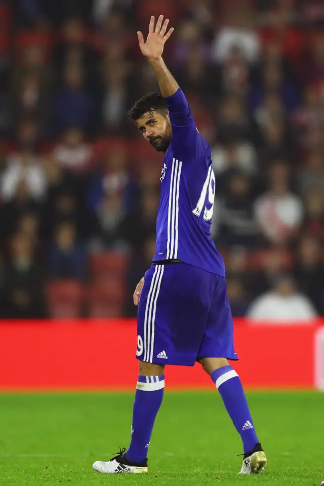 Diego Costa waves