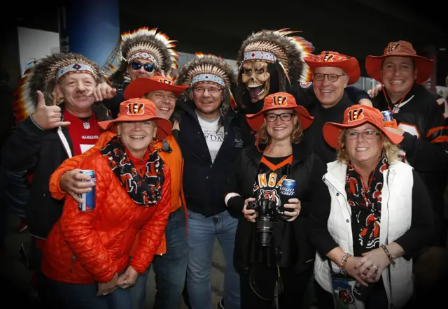 Fans outside the stadium