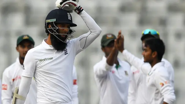 Moeen Ali walks off