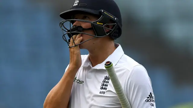 Gary Ballance walks off