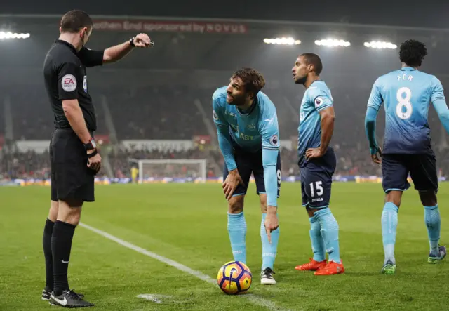 Swansea free kick