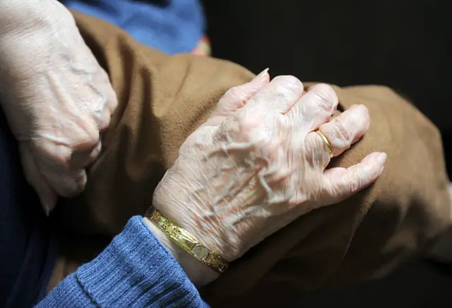 A person's hands