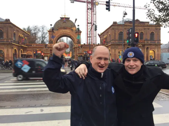 Foxes fans in Copenhagen