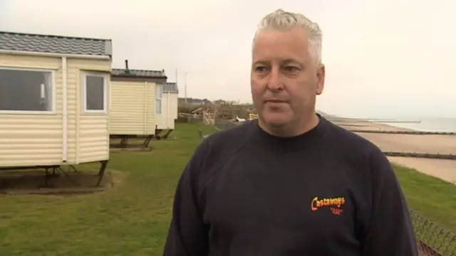 Paul Hollis, owner of the Castaways Holiday Park in Bacton