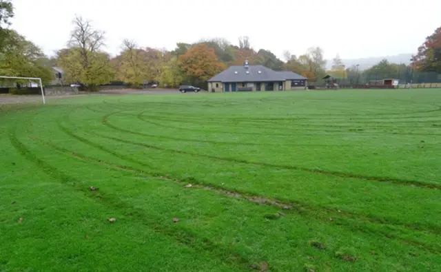 Vandalised pitch