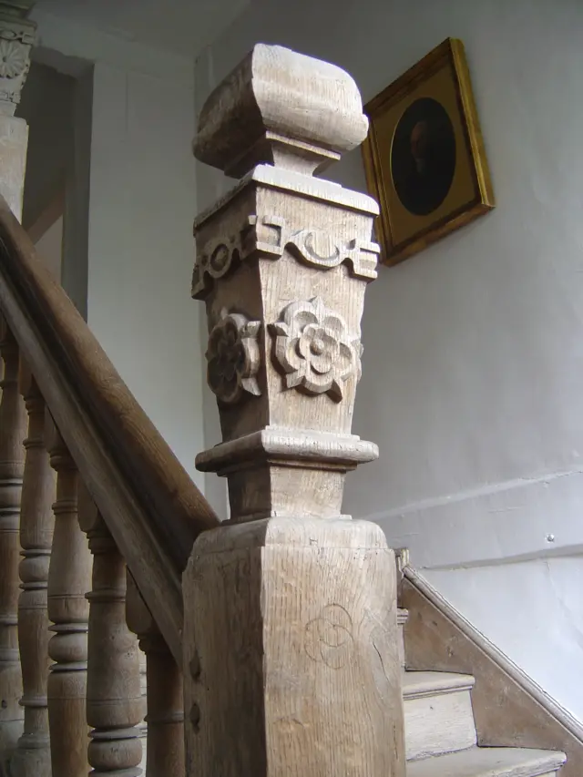 Witch marks on stairs at Thorington Hall