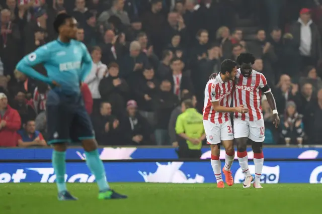 Wilfried Bony celebrates