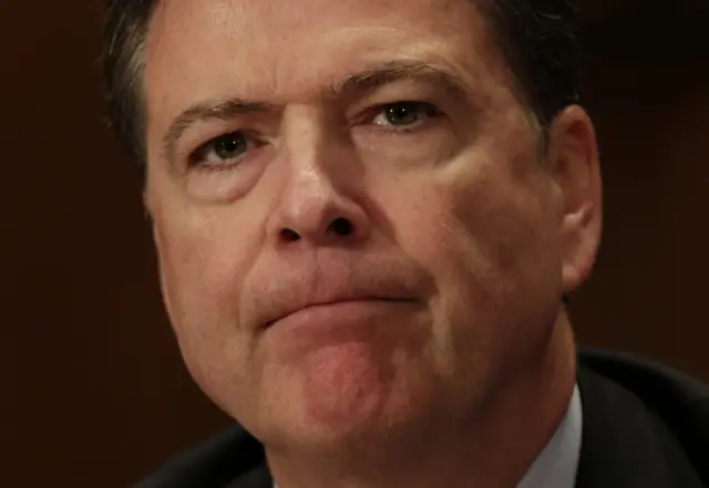 This file photo shows FBI Director James Comey as he testifies during a Senate Committee on Homeland Security and Government Affairs hearing on Capitol Hill in Washington, DC.