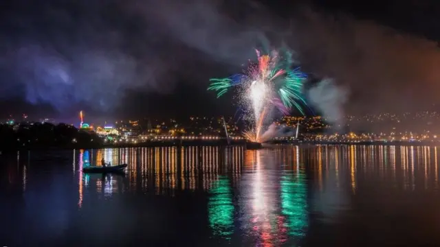 Fireworks at Derry Halloween carnival