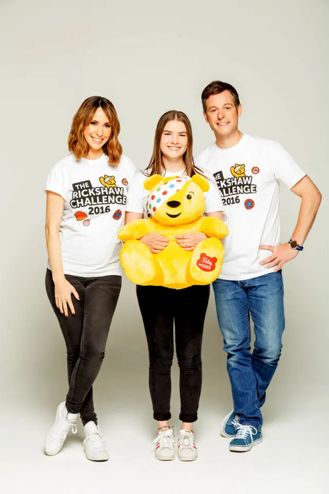 Alex Jones, Phoebe and Matt Baker