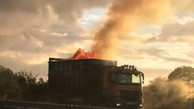 Lorry fire