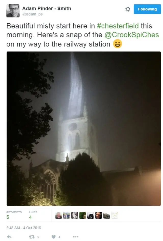 Crooked spire, Chesterfield