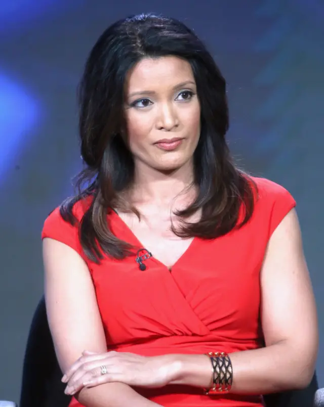 Correspondent CBS News Elaine Quijano speaks onstage during the 'CBSN' panel discussion at the CBS/ShowtimeTelevision Group.