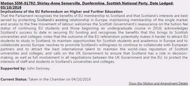 SNP motion