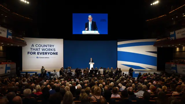 Philip Hammond speaks at Conservative Party conference