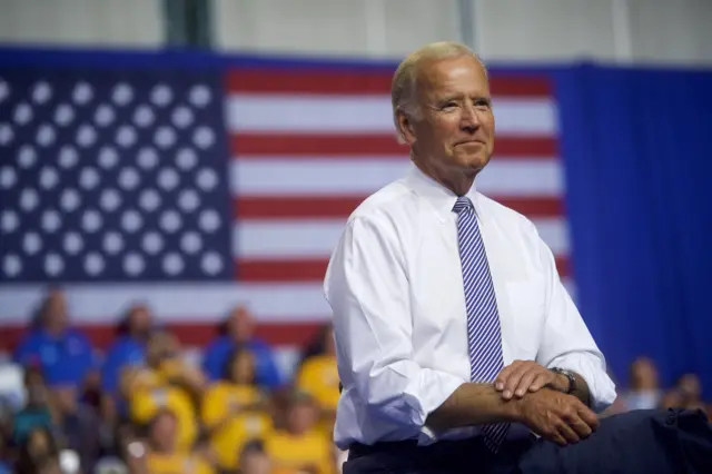 Vice-President Joe Biden appears at a rally in Scranton, Pennsylvania.