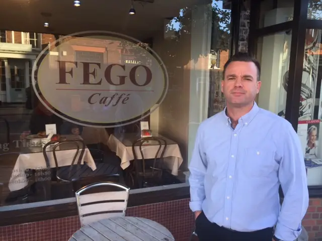 Stuart Uren, manager of Fego coffee shop