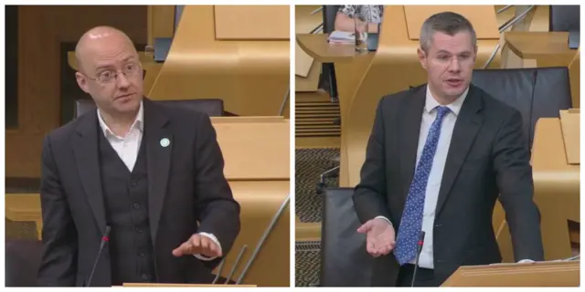 Patrick Harvie and Derek Mackay