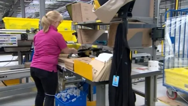 Worker in Amazon centre