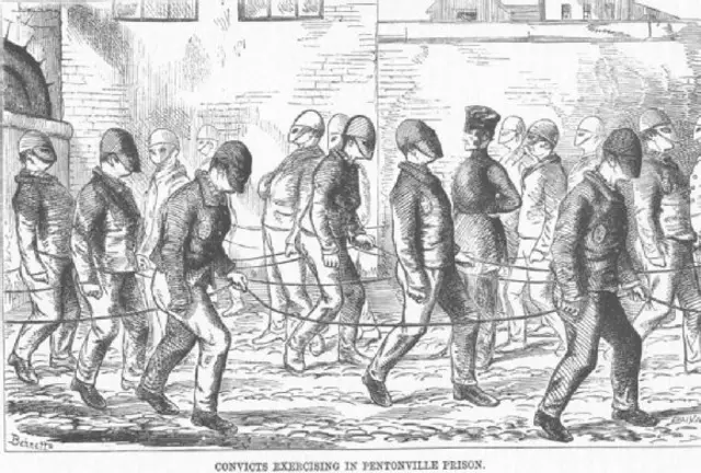 Prisoners exercising