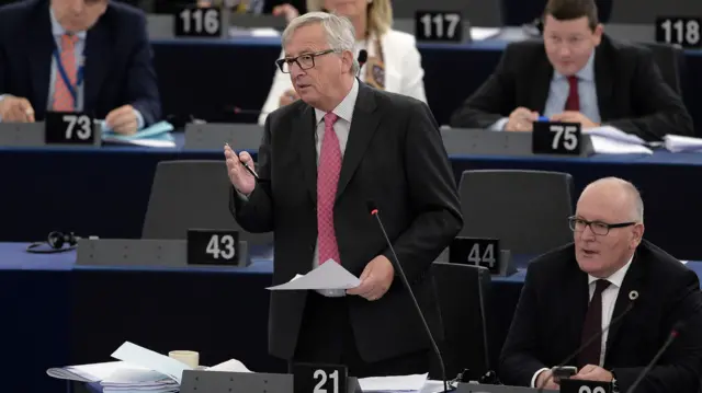 Jean-Claude Juncker in the European Parliament