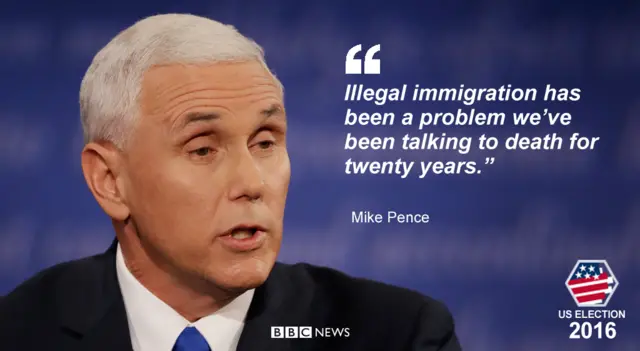 Pence saying 'Illegal immigration has been a problem we've been talking to death for 20 years'