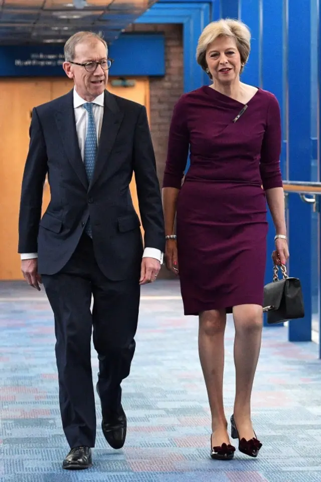 Theresa May with her husband, Philip