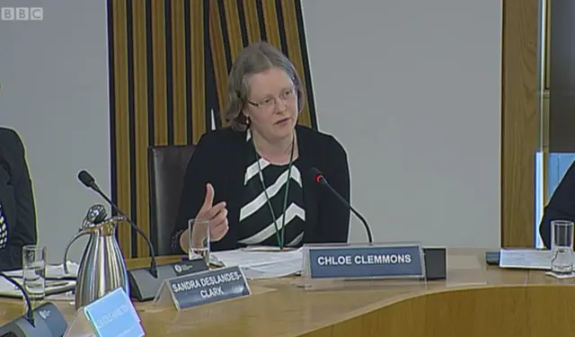 Chloe Clemmons, Scottish Churches Parliamentary Officer, representing the Church of Scotland