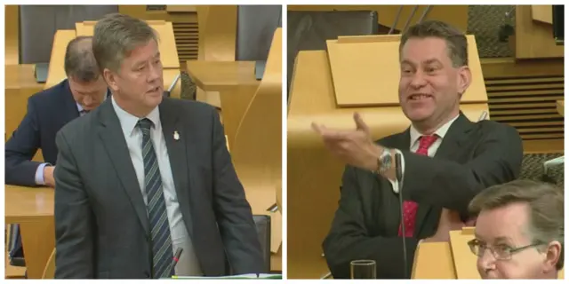 Economy Secretary Keith Brown and Scottish Conservative MSP Murdo Fraser