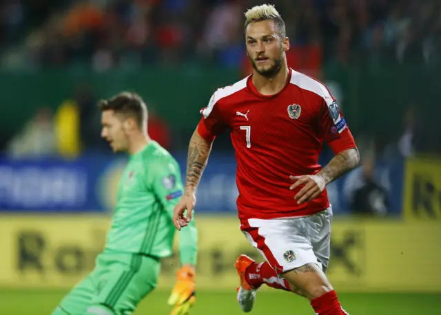 Marko Arnautovic celebrates