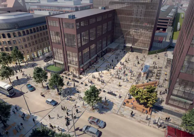 Artist impression of Snow Hill Square