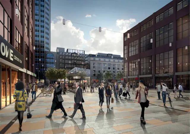 Artist impression of Snow Hill Square