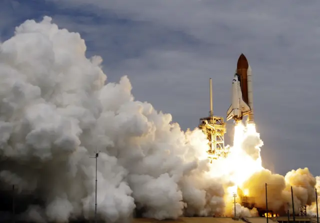 The space shuttle Atlantis lifts off from the Kennedy Space Center Friday, July 8, 2011, in Cape Canaveral, Fla. Atlantis is the 135th and final space shuttle launch for NASA.