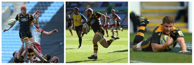 Kearnan Myall, Dan Robson and flanker Thomas Young