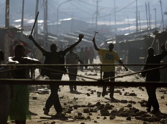 Violence broke out in Kenya after a disputed election