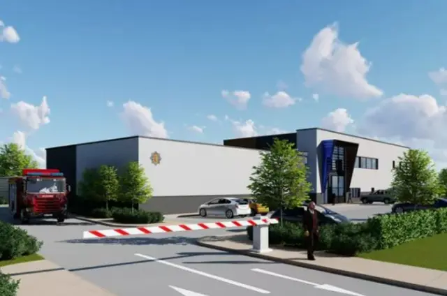 Proposed fire station in Southam