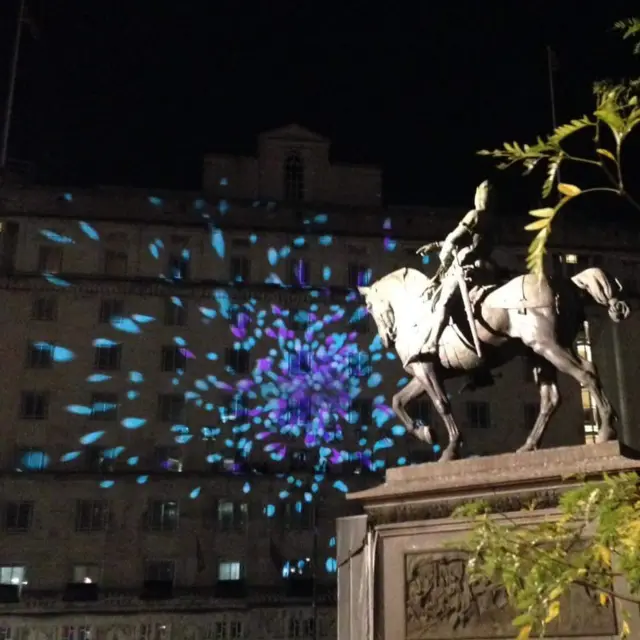 Light Night in City Square, Leeds