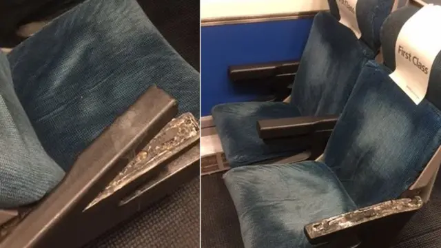 Damaged seat