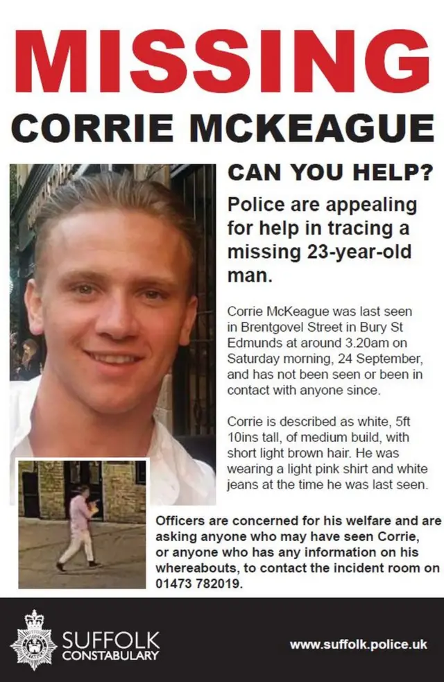 Missing Corrie Mckeague poster