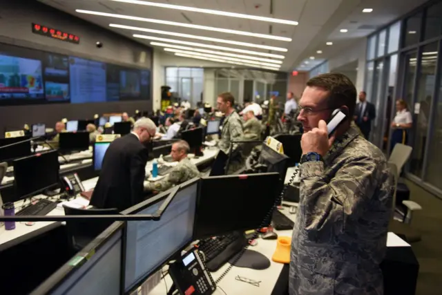 US National Guard control room