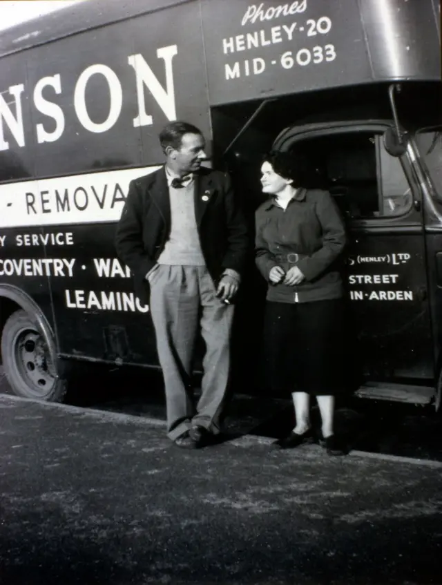 Joan Johnson and husband Roy in 1956