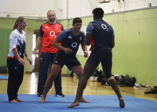 Mike Williams and Maro Itoje