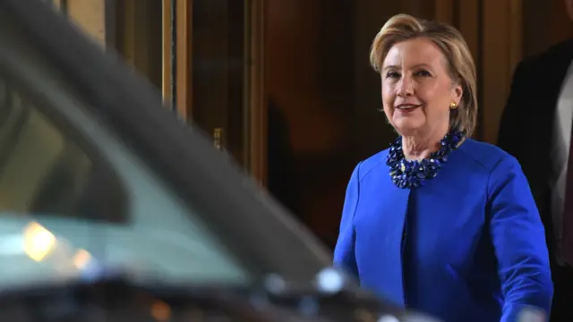 Democratic presidential nominee Hillary Clinton leaves a Hillary Victory Fund event in New York - 6 October 2016